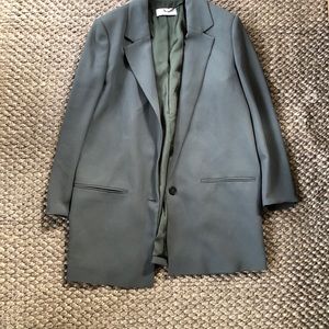 Mango mid tone blue green oversized blazer